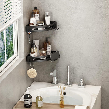 2 Pack No Drill Shower Corner Shelf