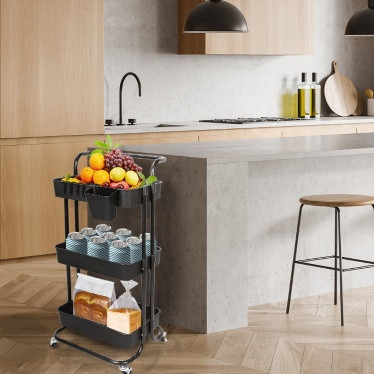 3 Tier Rolling Utility Cart