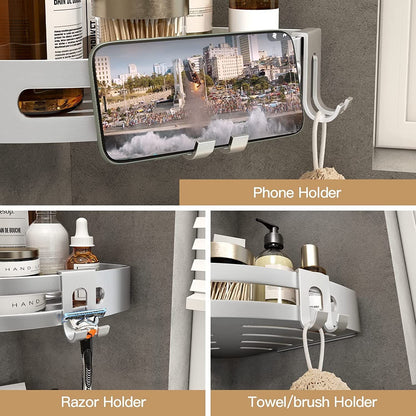 2 Pack No Drill Shower Corner Shelf