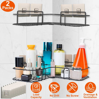 2 Piece Corner Shower Caddy Shelves