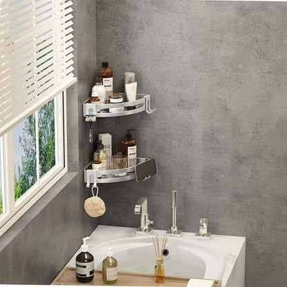 2 Pack No Drill Shower Corner Shelf