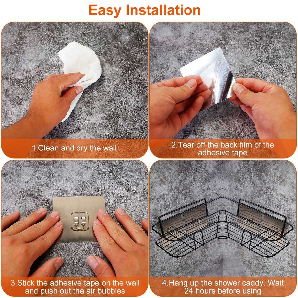 2 Piece Corner Shower Caddy Shelves