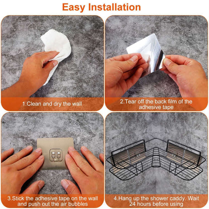 2 Piece Corner Shower Caddy Shelves