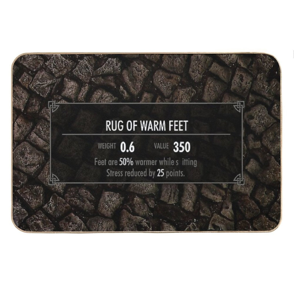 Skyrim Elder Scrolls Bathroom Rug