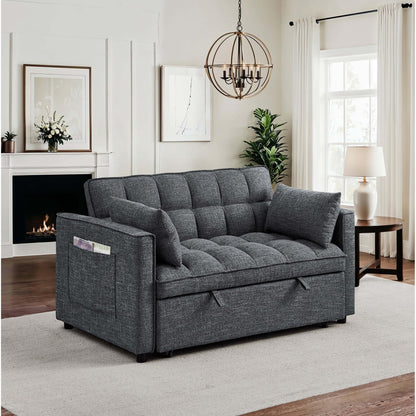Sienna Tufted Convertible Sleeper Sofa with Chaise
