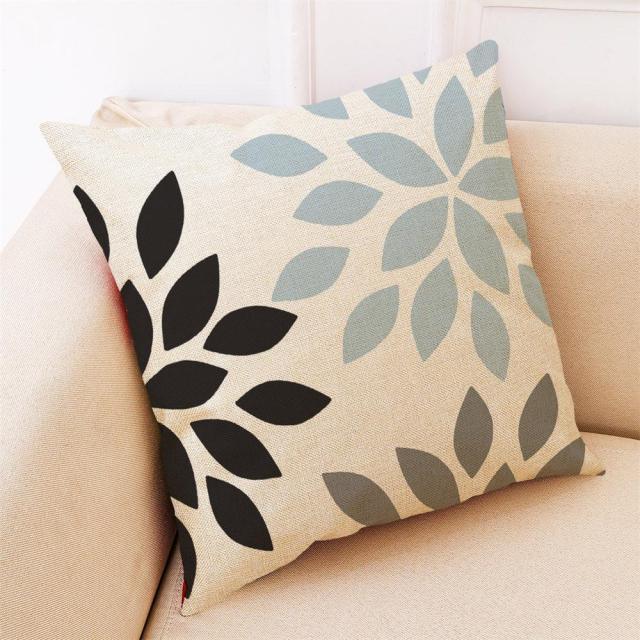 Elegant Geometric Linen Blend Throw Pillow