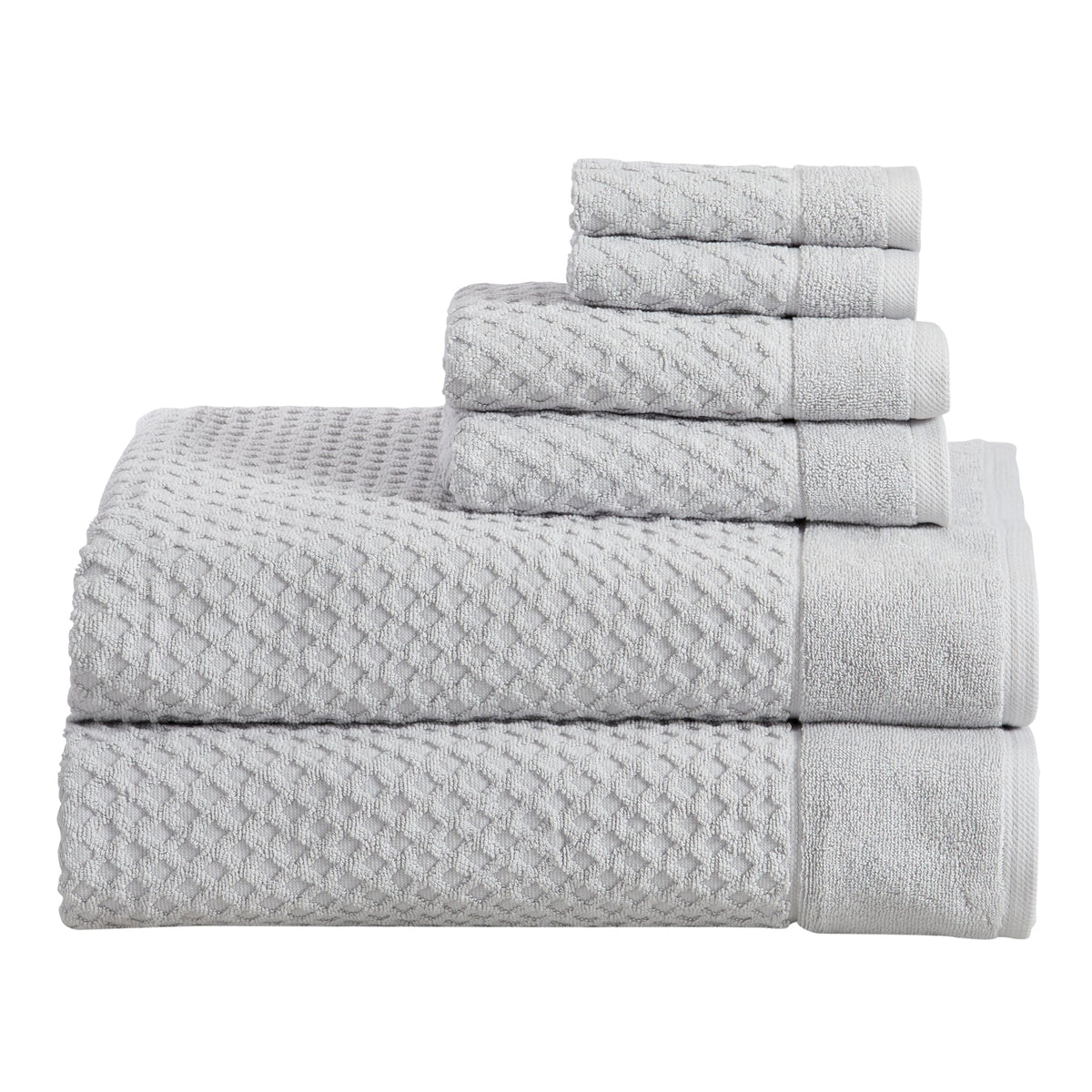 Cotton Diamond Waffle Weave Bath Towel Set