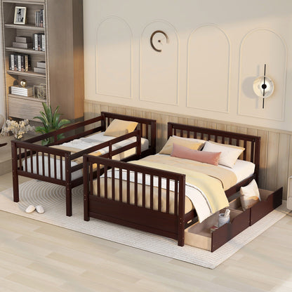 Bunk Bed With Ladders & 2 Storage Drawers