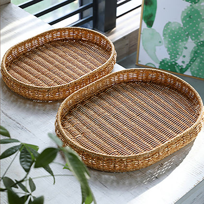 Handwoven Rattan Fruit & Bread Tray