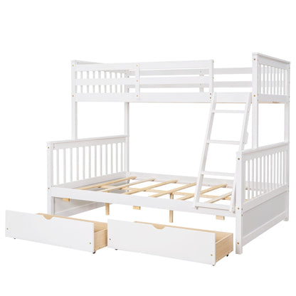 Bunk Bed With Ladders & 2 Storage Drawers