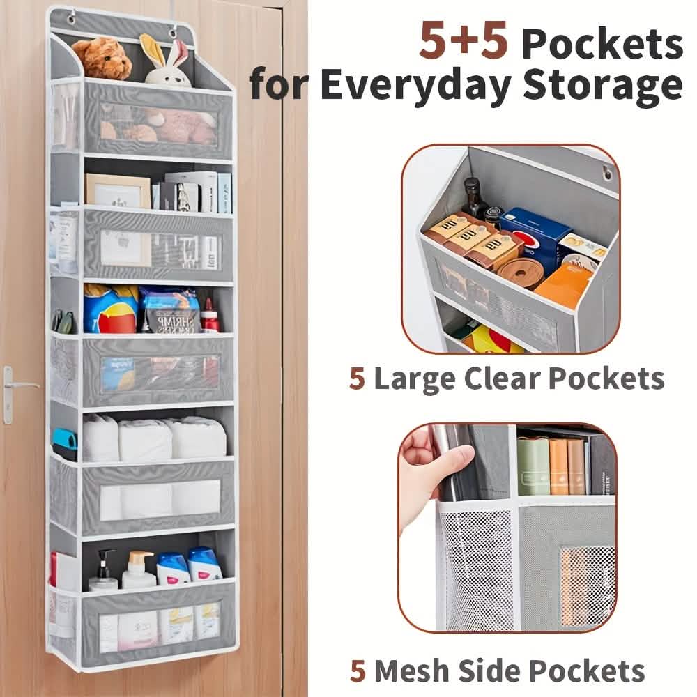 5-Tier Over-The-Door Storage Box Organizer