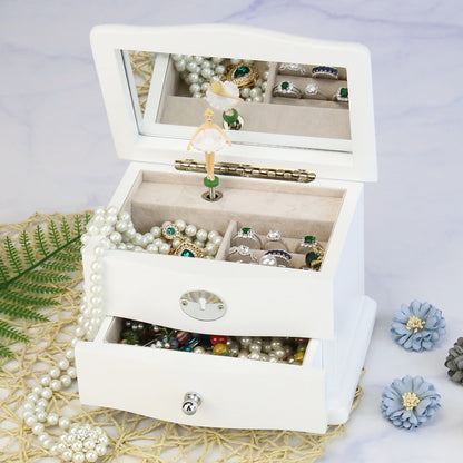 European Style Wooden Musical Jewelry Box