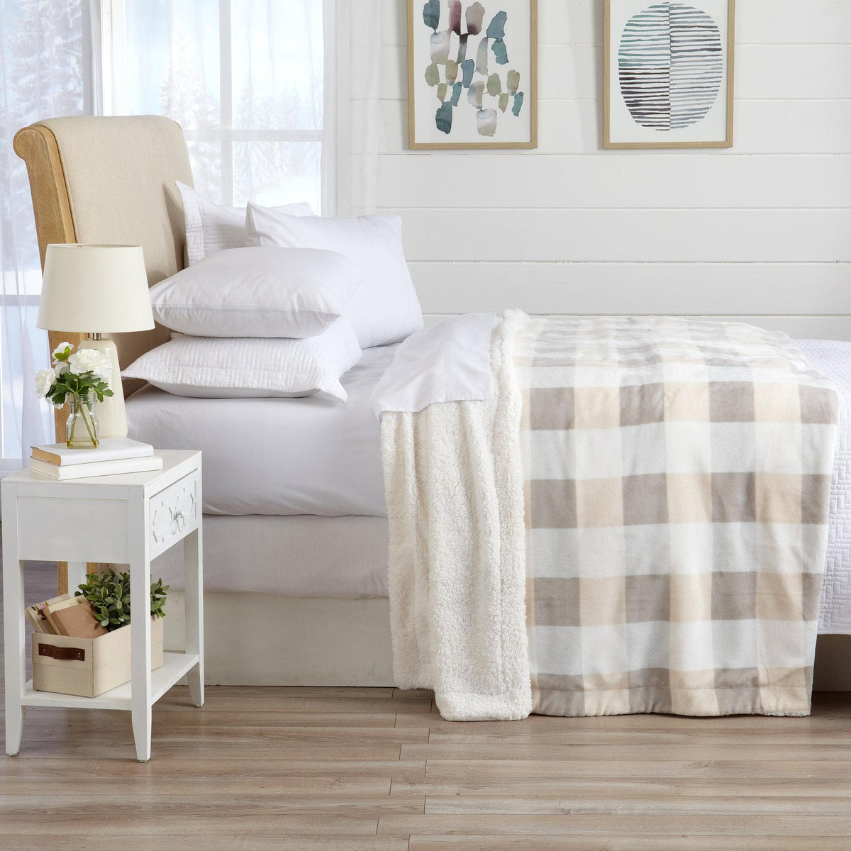 Velvet Plush Sherpa Luxury Bed Blanket