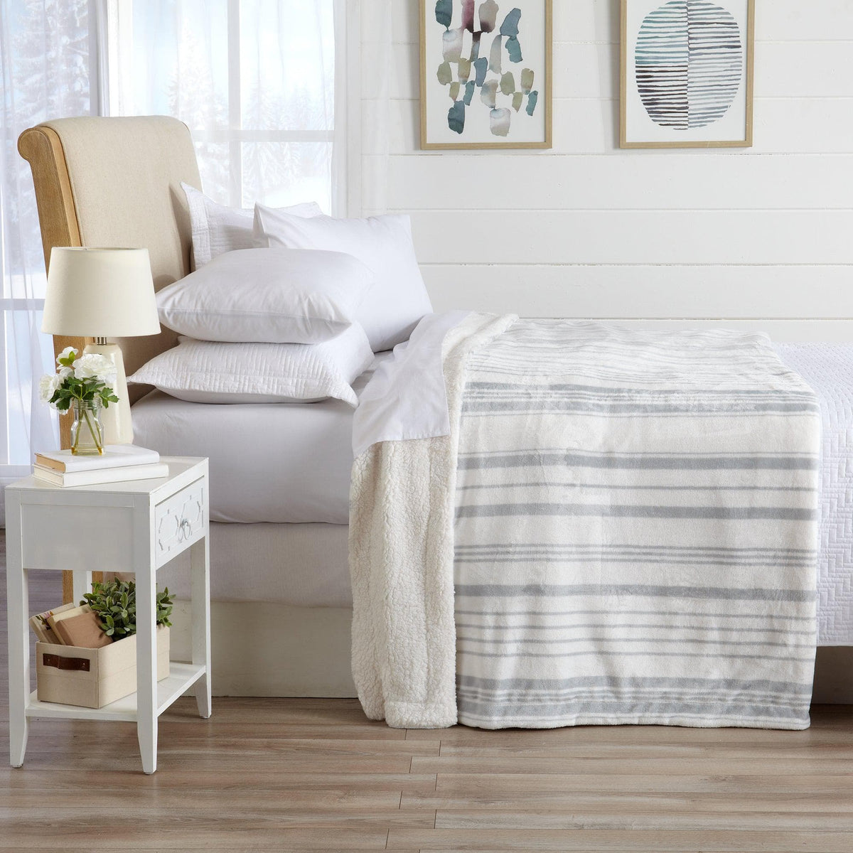 Velvet Plush Sherpa Luxury Bed Blanket