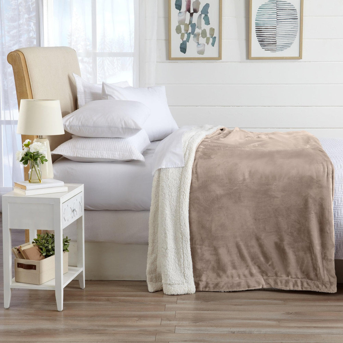 Velvet Plush Sherpa Luxury Bed Blanket