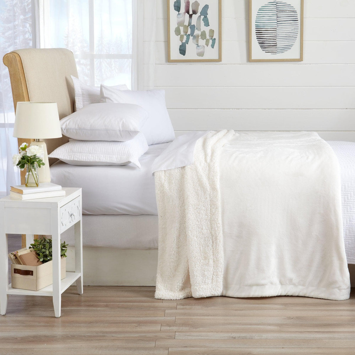 Velvet Plush Sherpa Luxury Bed Blanket