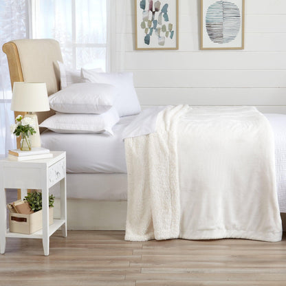 Velvet Plush Sherpa Luxury Bed Blanket