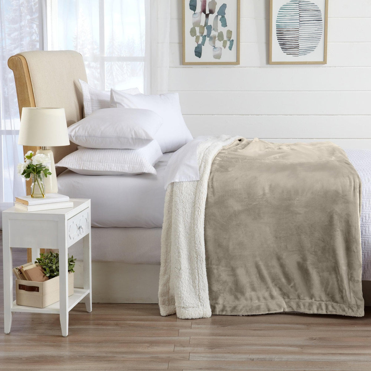 Velvet Plush Sherpa Luxury Bed Blanket