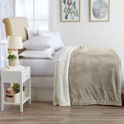 Velvet Plush Sherpa Luxury Bed Blanket