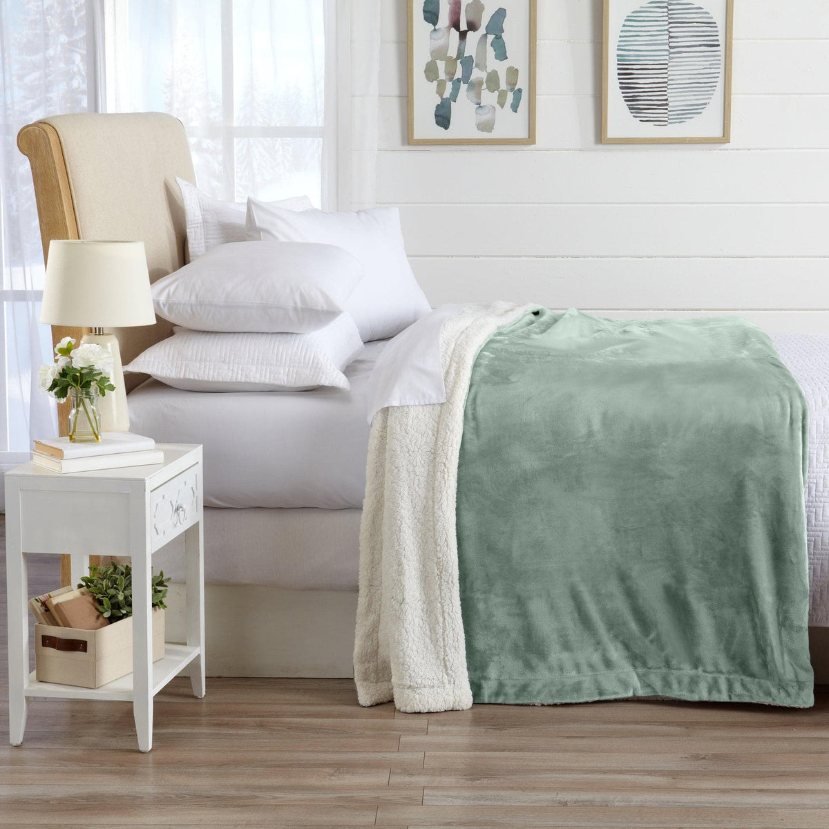 Velvet Plush Sherpa Luxury Bed Blanket