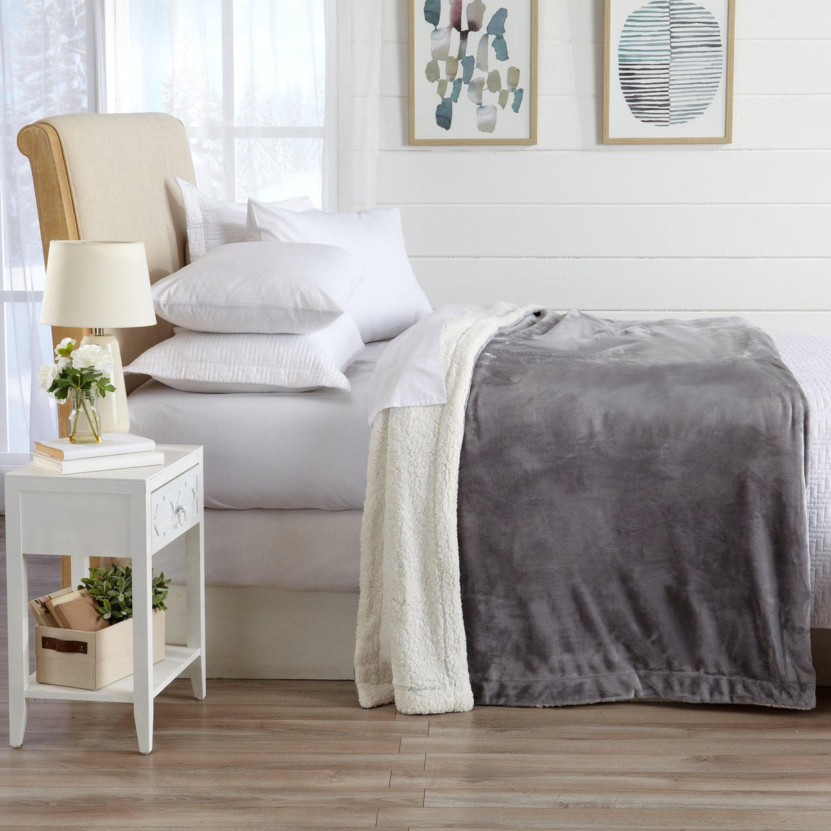 Velvet Plush Sherpa Luxury Bed Blanket
