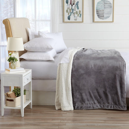 Velvet Plush Sherpa Luxury Bed Blanket