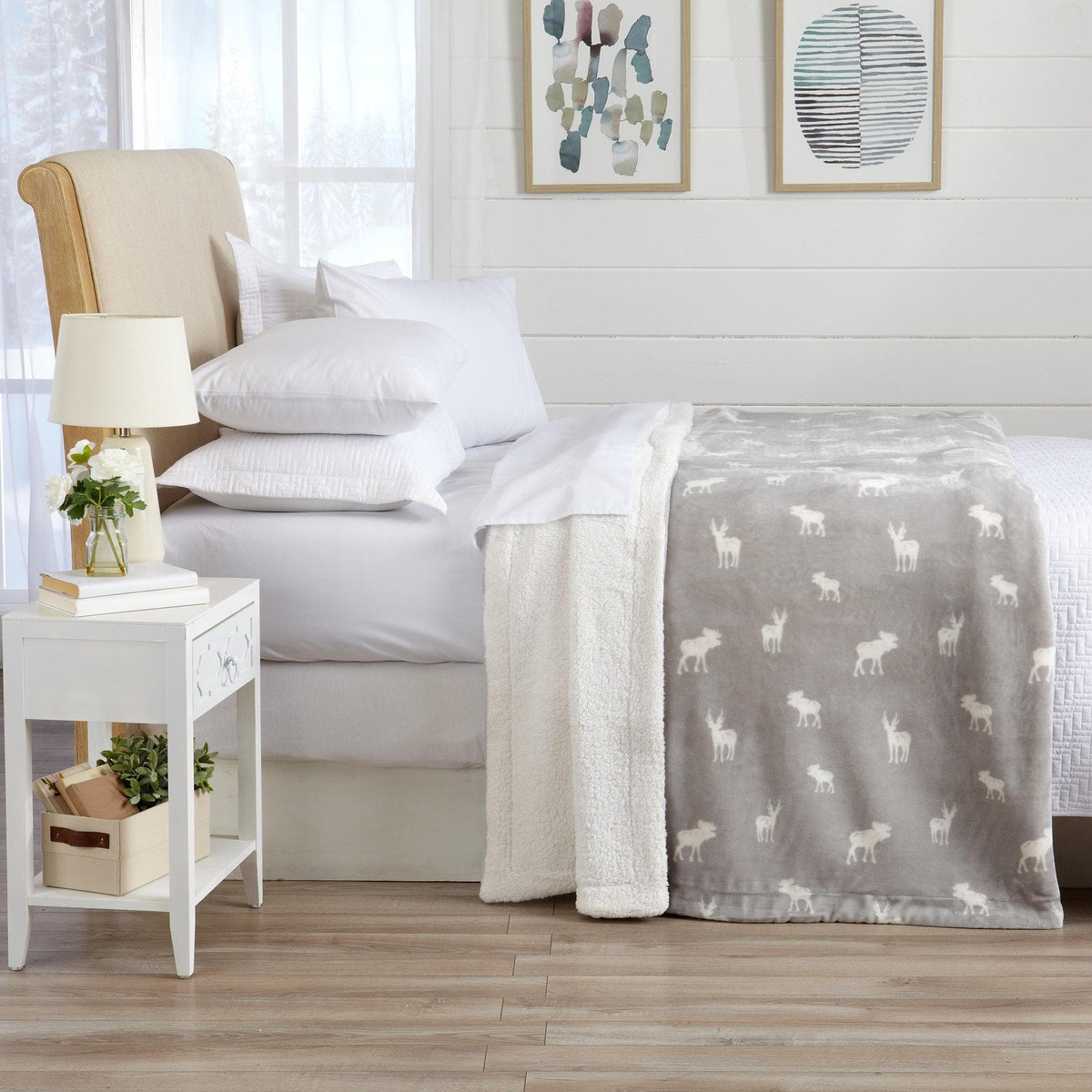 Velvet Plush Sherpa Luxury Bed Blanket