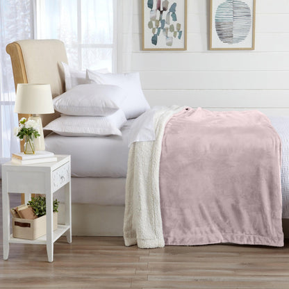 Velvet Plush Sherpa Luxury Bed Blanket