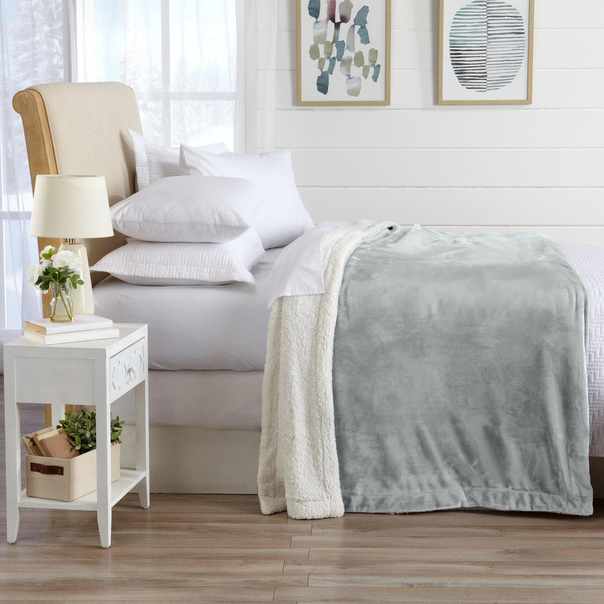 Velvet Plush Sherpa Luxury Bed Blanket