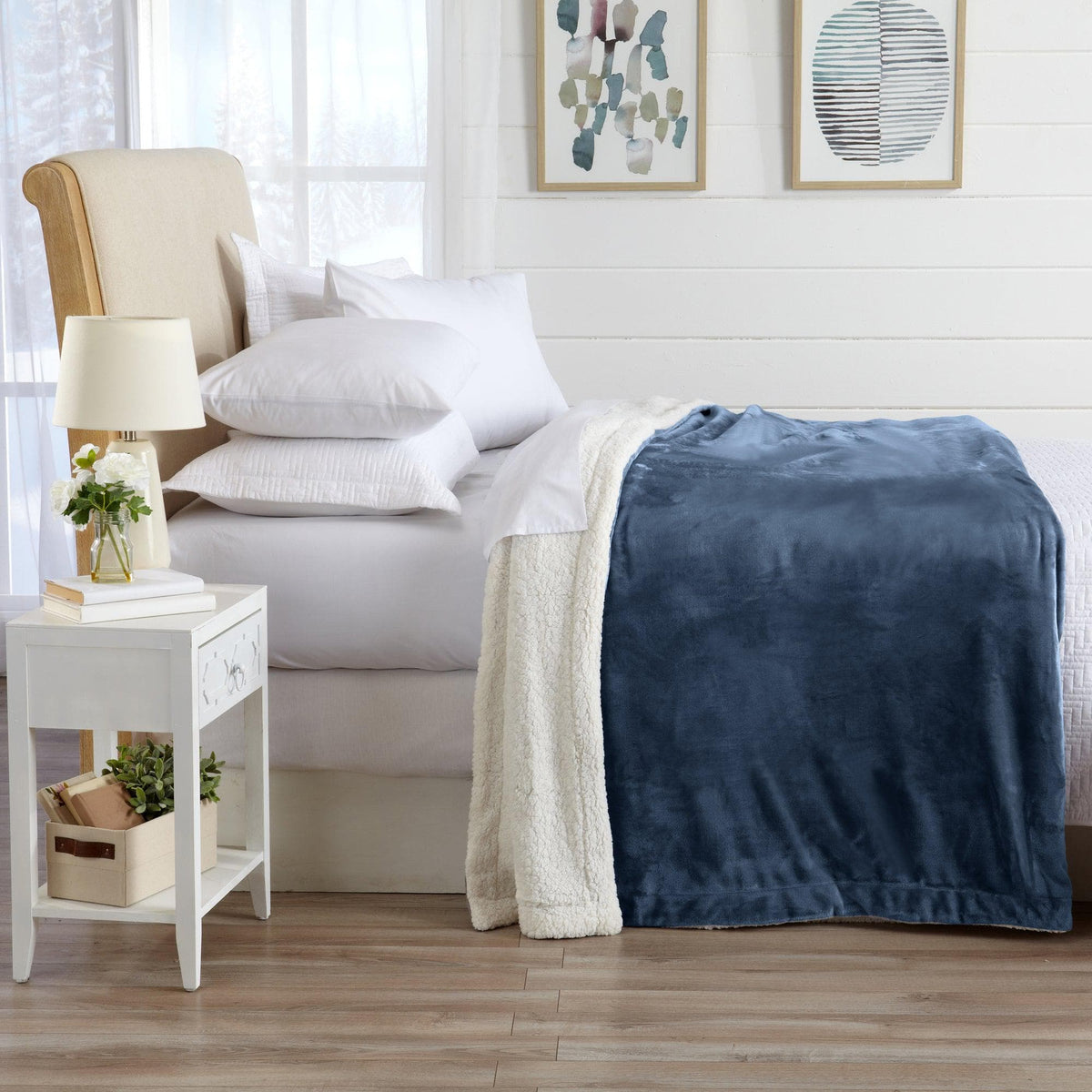 Velvet Plush Sherpa Luxury Bed Blanket