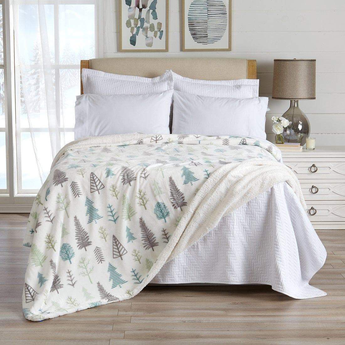 Velvet Plush Sherpa Luxury Bed Blanket