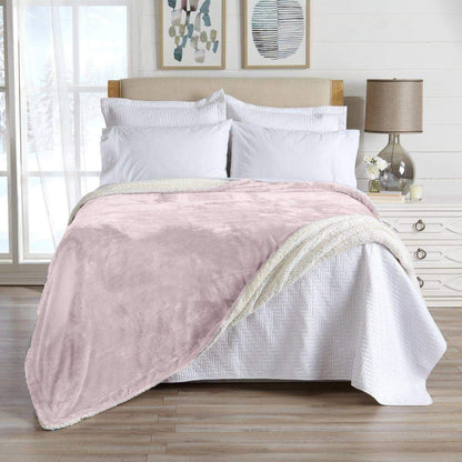 Velvet Plush Sherpa Luxury Bed Blanket