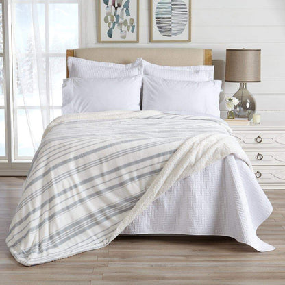 Velvet Plush Sherpa Luxury Bed Blanket