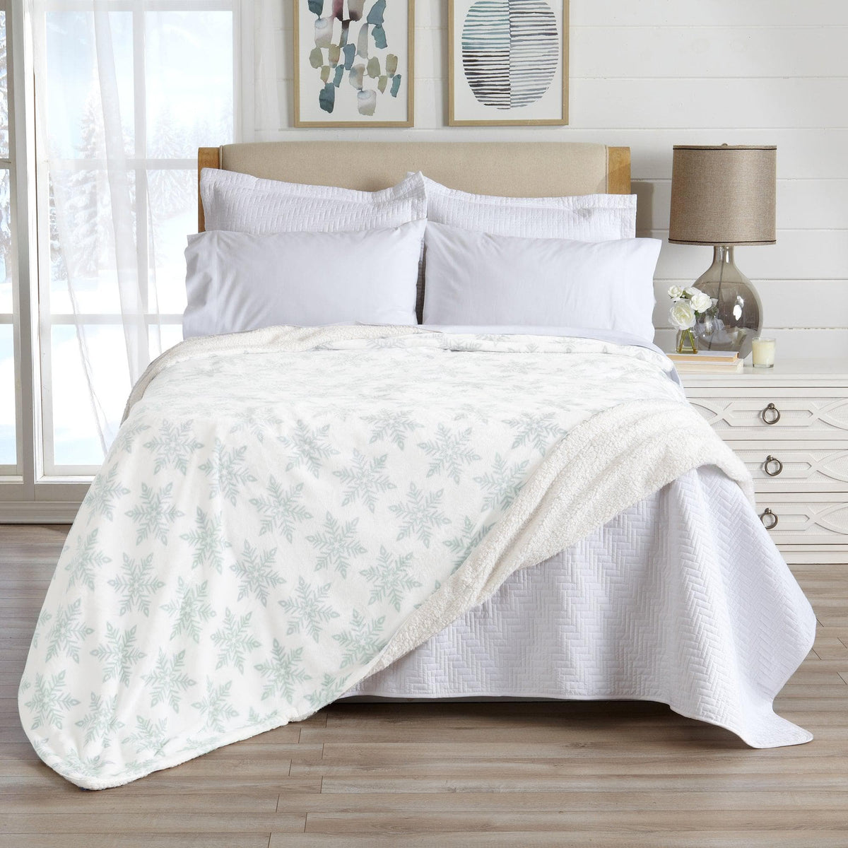 Velvet Plush Sherpa Luxury Bed Blanket