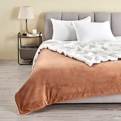 Velvet Plush Sherpa Luxury Bed Blanket
