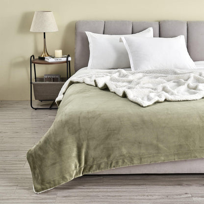 Velvet Plush Sherpa Luxury Bed Blanket