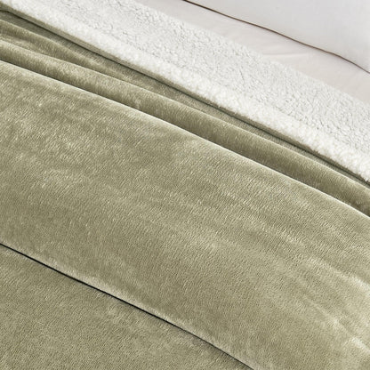 Velvet Plush Sherpa Luxury Bed Blanket