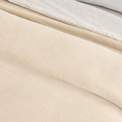 Velvet Plush Sherpa Luxury Bed Blanket