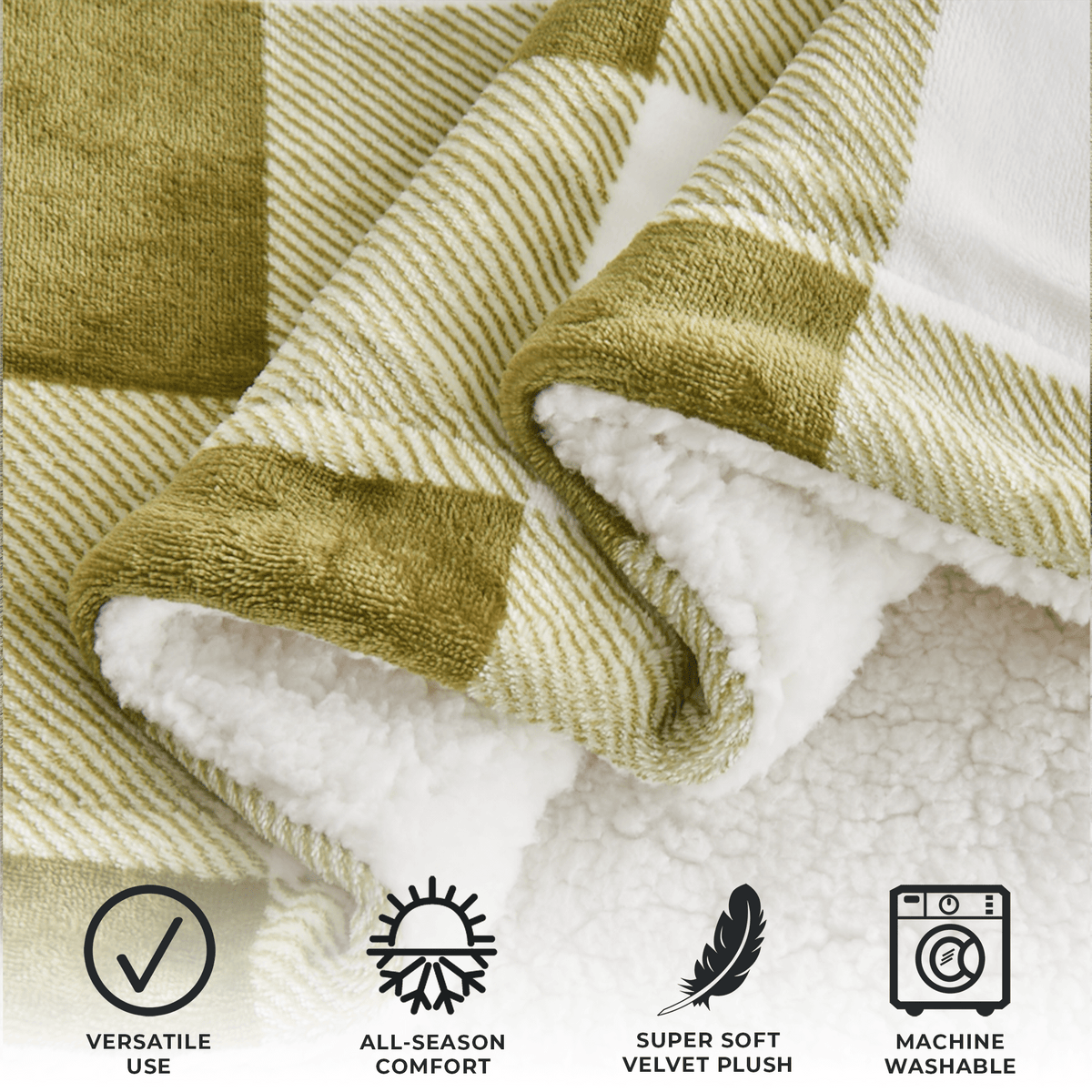Velvet Plush Sherpa Luxury Bed Blanket