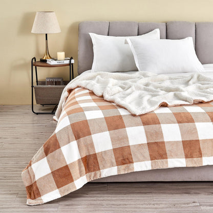 Velvet Plush Sherpa Luxury Bed Blanket