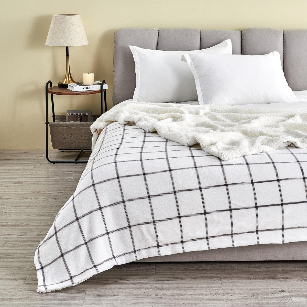 Velvet Plush Sherpa Luxury Bed Blanket