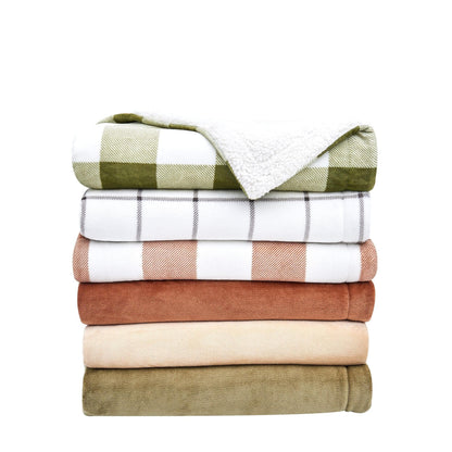 Velvet Plush Sherpa Luxury Bed Blanket