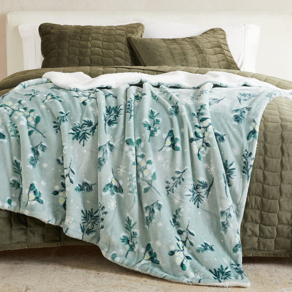 Velvet Plush Sherpa Luxury Bed Blanket
