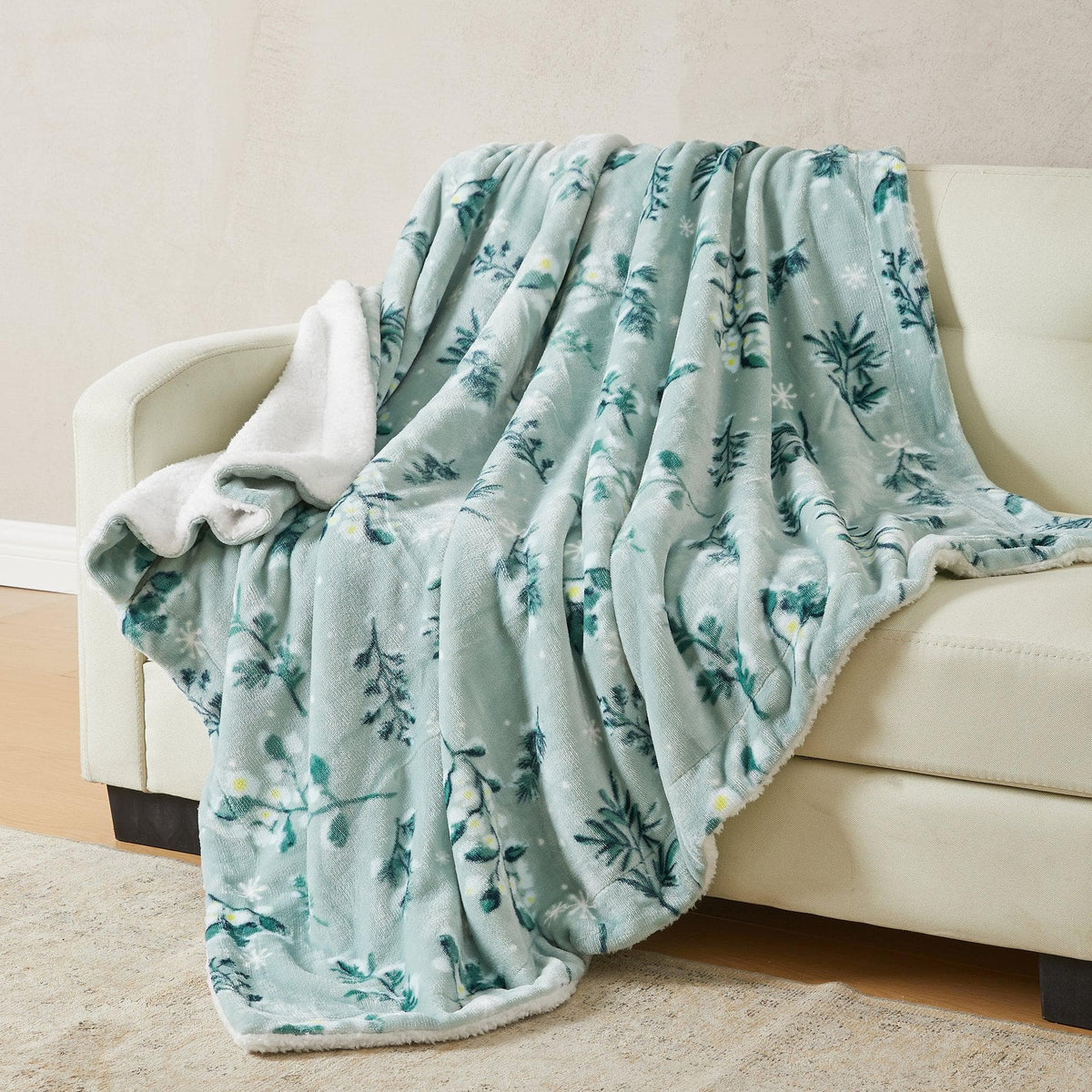 Velvet Plush Sherpa Luxury Bed Blanket