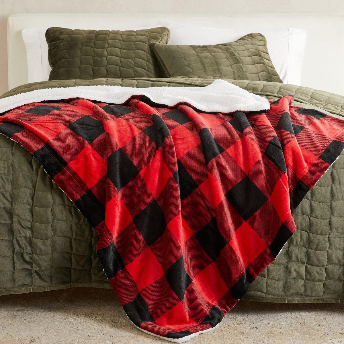 Velvet Plush Sherpa Luxury Bed Blanket