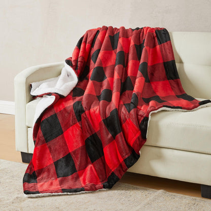 Velvet Plush Sherpa Luxury Bed Blanket