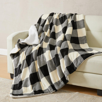 Velvet Plush Sherpa Luxury Bed Blanket