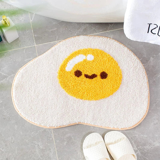 Cute Decorative Happy Egg Bathroom Rug