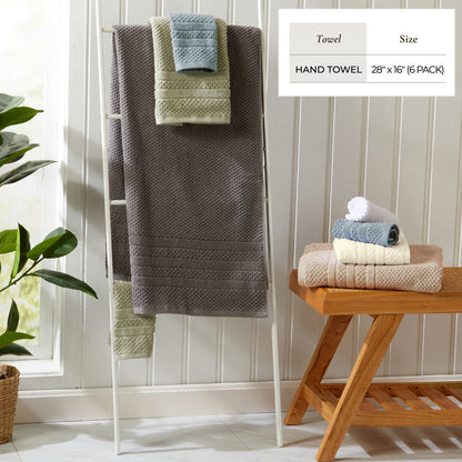 100% Cotton Checkered Jacquard Bath Towel Set