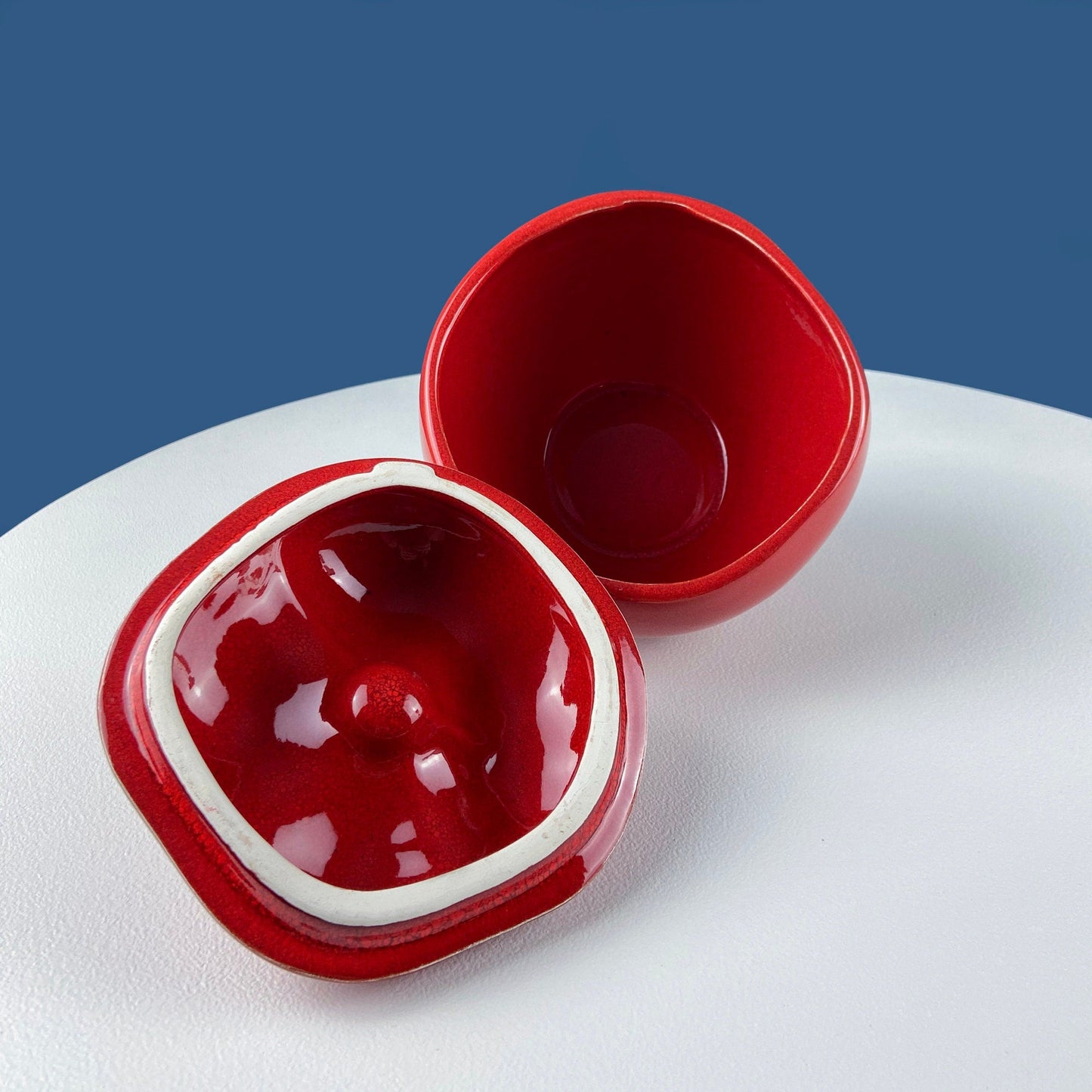 Classic Red Apple Decorative Storage Canister